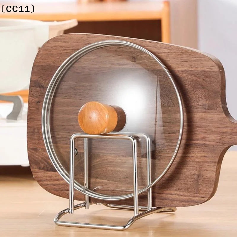 1 3 Space-saving Stainless Steel Pot Lid Cutting Board Organizer Qme