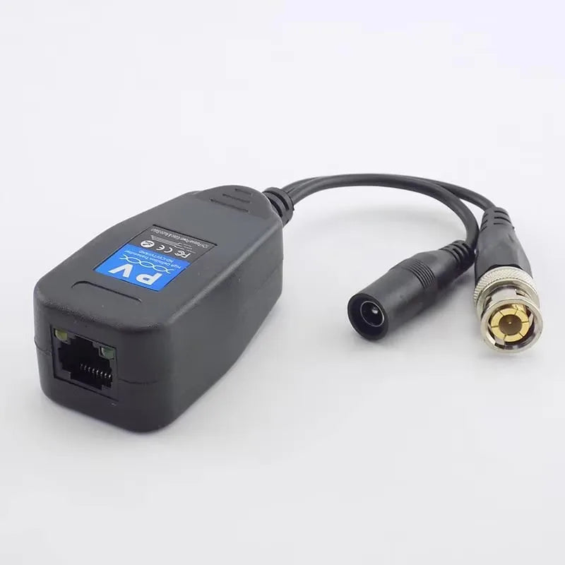ESCAM 5 Pair(10pcs) Passive CCTV Coax BNC Power Video Balun Transceiver Connectors to RJ45 BNC male for CCTV video Camera Qme