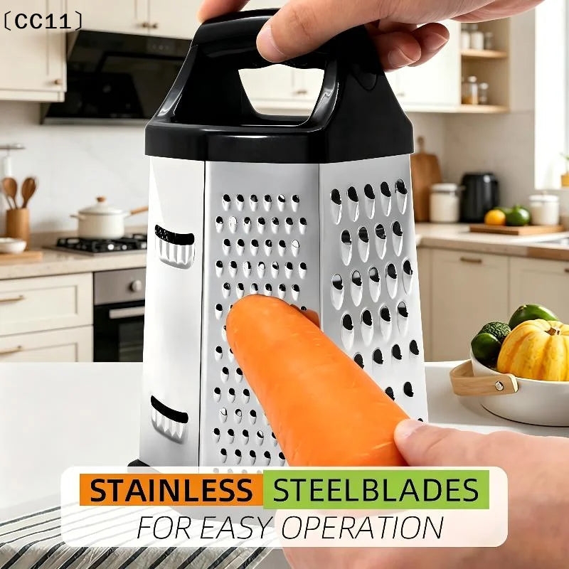 Multifunction Vegetables Box Grater Stainless Steel 6 Sides Slicer Qme