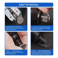 A02F-2 Set 1/2Inch And 3/8Inch Impact Retaining Ring Clip With O-Ring For Electric Or Pneumatic Impact Wrenches Qme Black