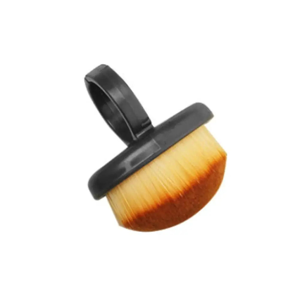 1 Nail Dust Brush Cleaning Manicure Scrubber Ring Duster Soft Fiber Qme 1PC-black