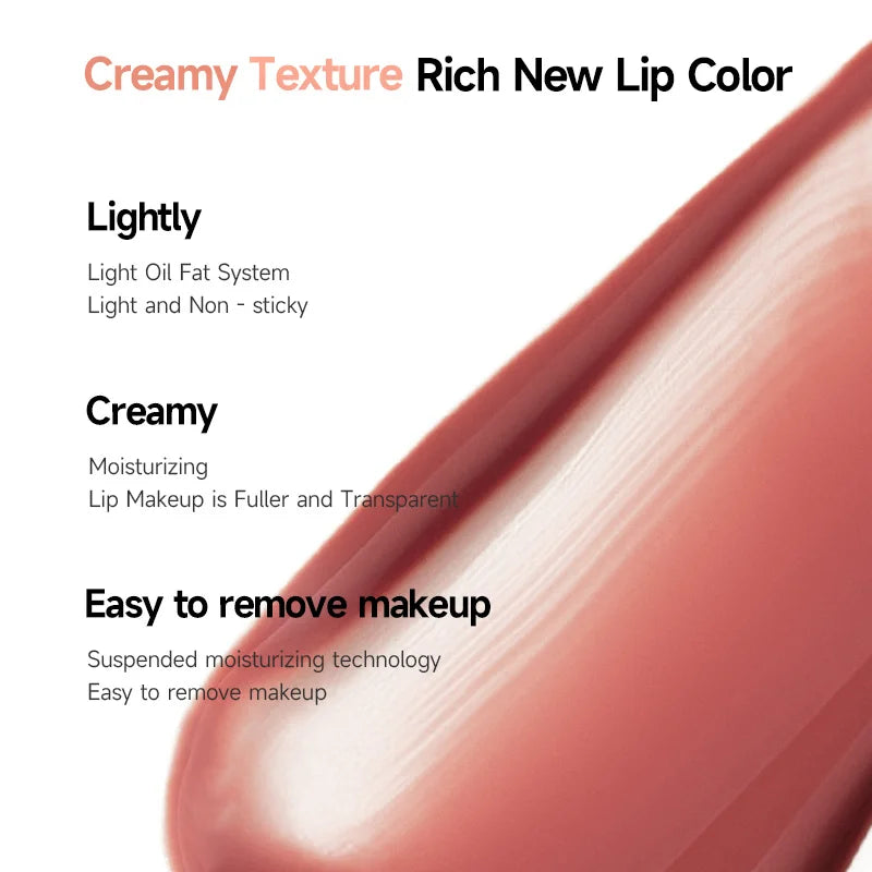 Waterproof Mirror Pearlescent Lip Gloss Long Lasting Moisturizing Qme