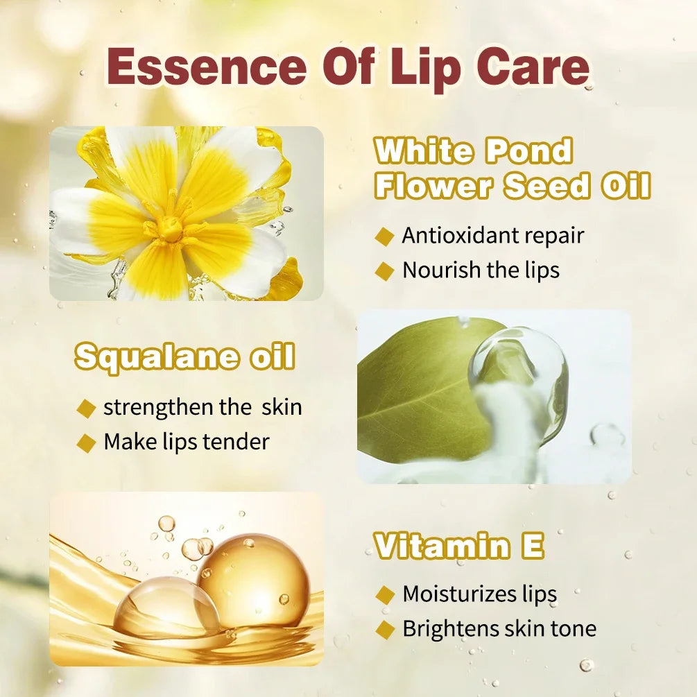 QIBEST Color Changing Lip Oil Plumper Moisturizing Transparent Jelly Lip Balm Lasting Lipgloss Nourishing Lip Glaze Makeup Qme