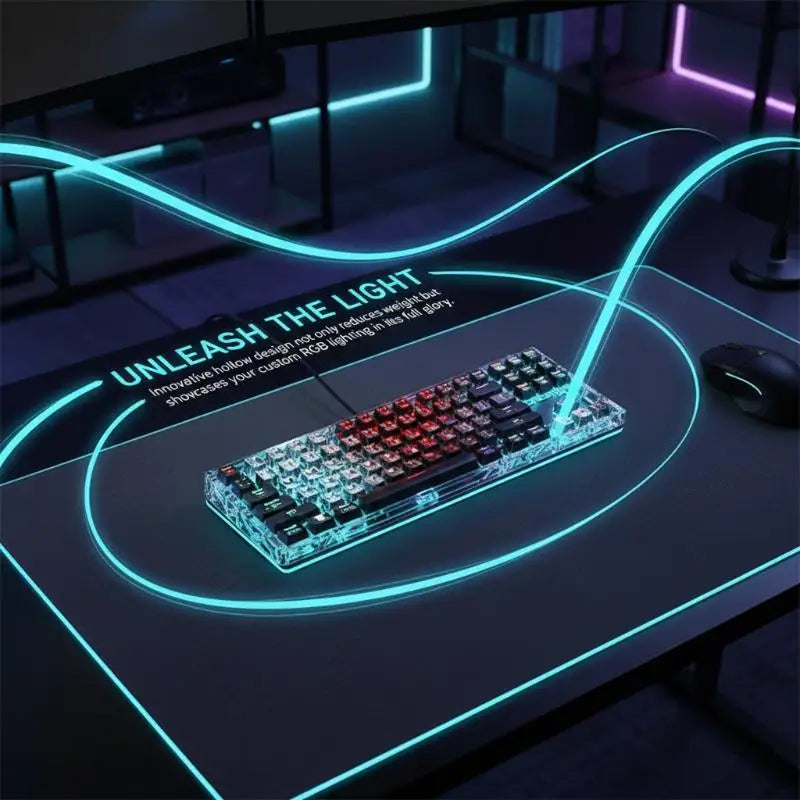 GH60 Hollow Transparent Keyboard Shell Universal 60 Layout Case Qme