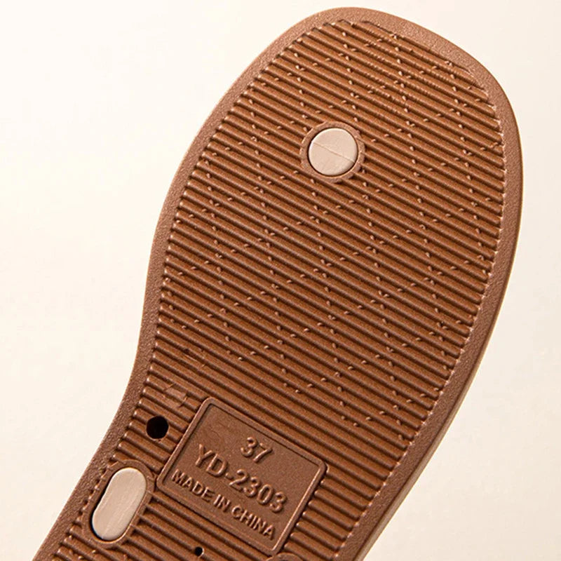 Classic Black/white Mixed Color Platform Flip Flops Women Thick Bottom Thong Slippers High Quality Leather Jandal Sandals Women Qme