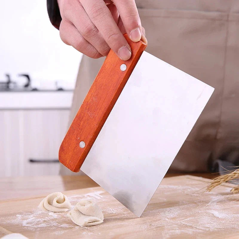Stainless Steel Pasty Cutters Noodle Knife Cake Scraper Scale Baking Qme