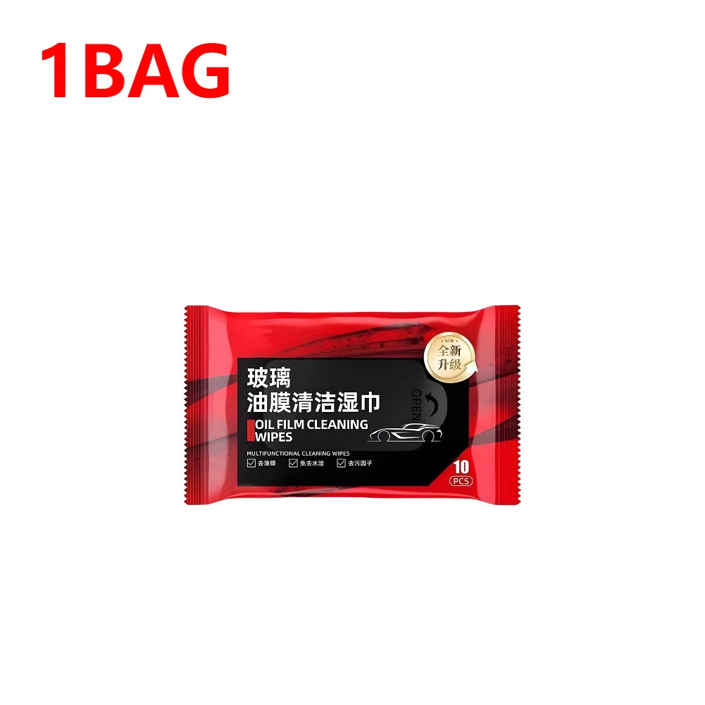 Car Oil Film Removing Wipes Anti-rain Oil Stain Cleaner Wipes Glasses Glass Anti-fog Wet Towel Front Windshield Cleaning Wipes Qme 1BAG