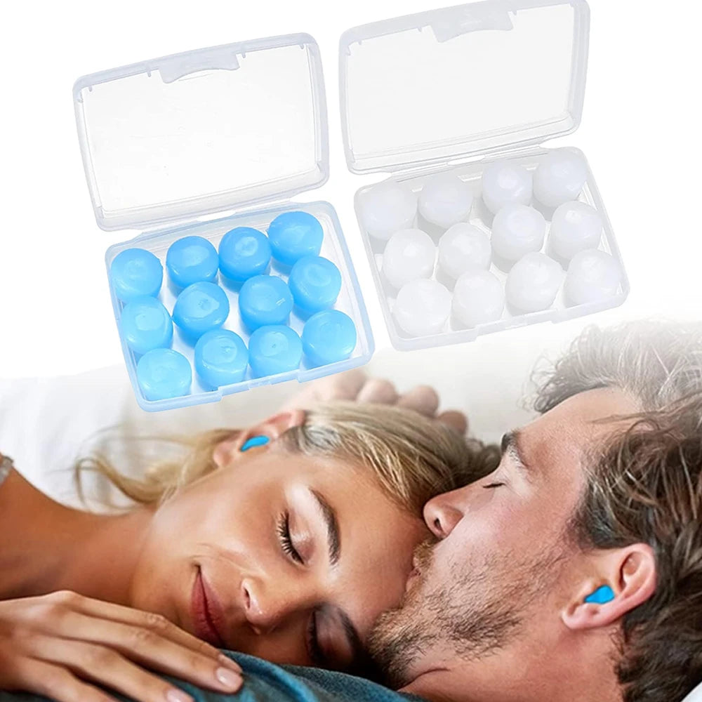 Silicone Sleeping Ear Plugs Noise Reduction Anti Snore Sound Qme