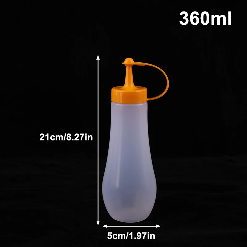 Kitchen Tools Squeeze Seasoning Bottle250- Condiment Bottles Ketchup Qme 360ml Round