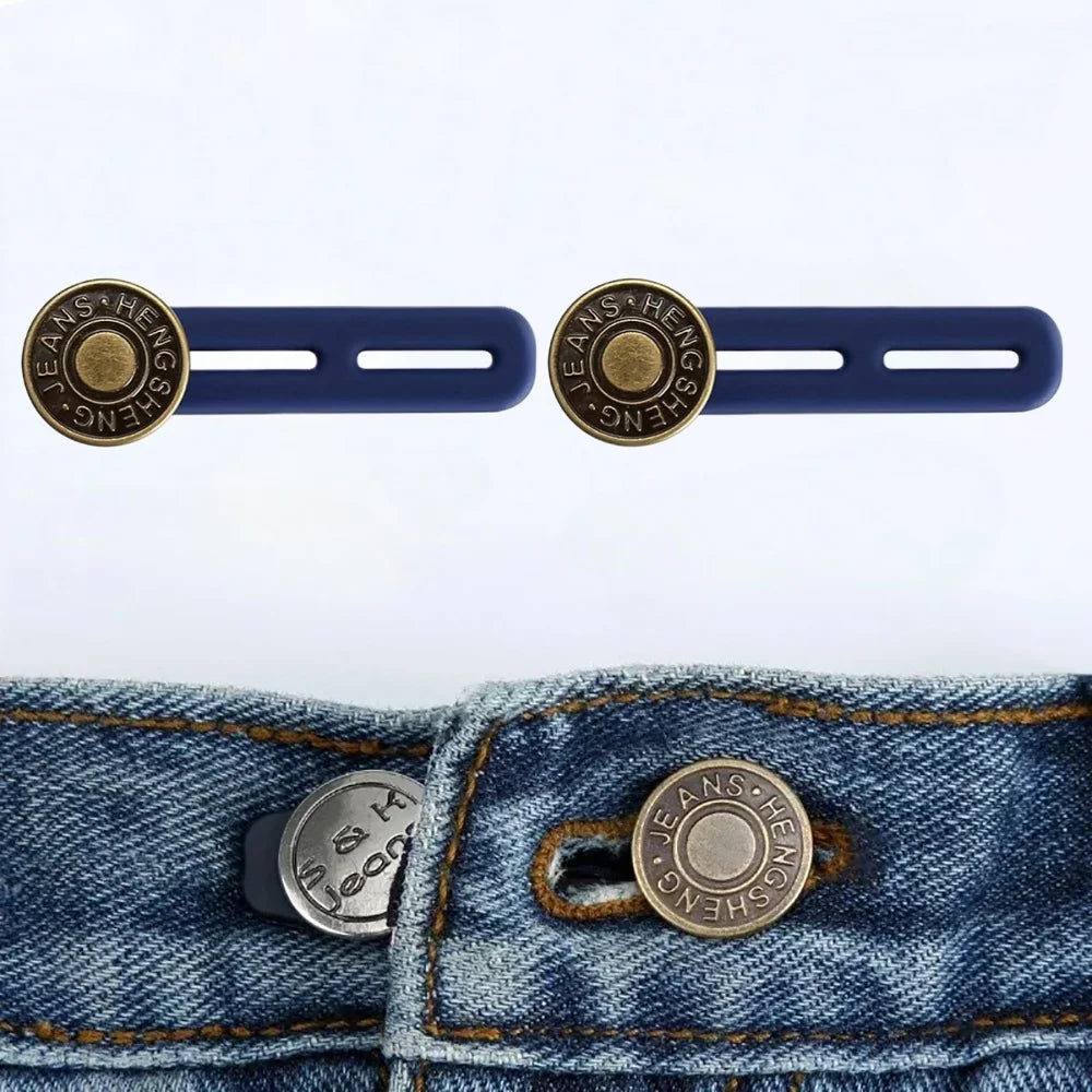 Universal Button Collars Extender Women Jeans and Pants Button Extenders Instant Belt Extension Solution Waist Expansion Button Qme 2 PCS long style