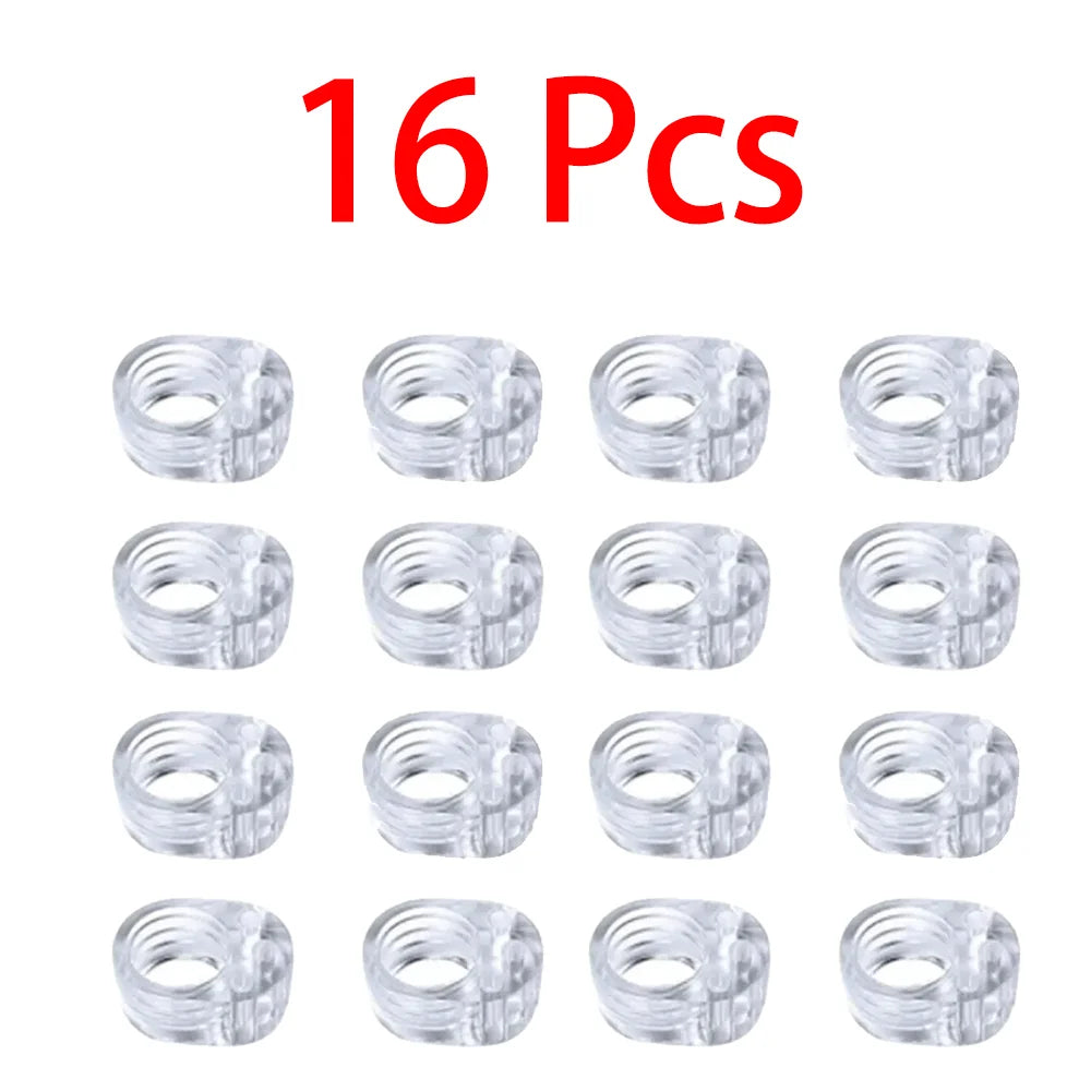 Silicone Cabinet Handle Protection Pads Clear Anti-Collision Stoppers for Furniture Door Drawer Anti-Shock Bumper Pads Qme 16pc-Single ring