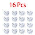 Silicone Cabinet Handle Protection Pads Clear Anti-Collision Stoppers for Furniture Door Drawer Anti-Shock Bumper Pads Qme 16pc-Single ring