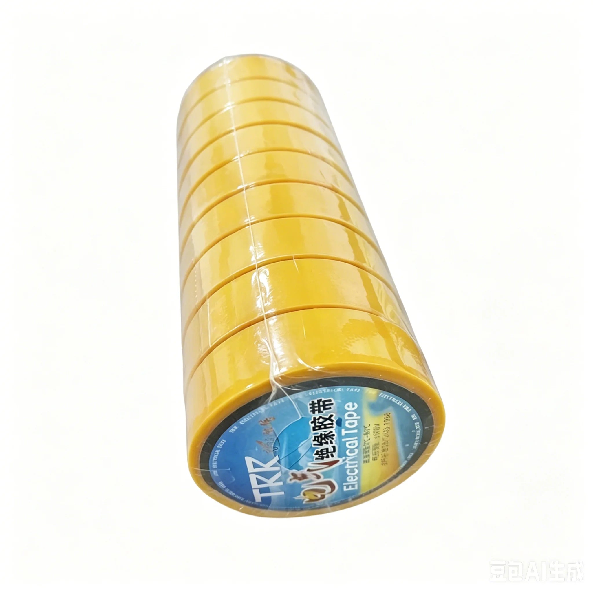 PVC colored electrical tape is waterproof, flame-retardant, insulated, and environmentally friendly Qme Yellow 10Roll 12M 18mm
