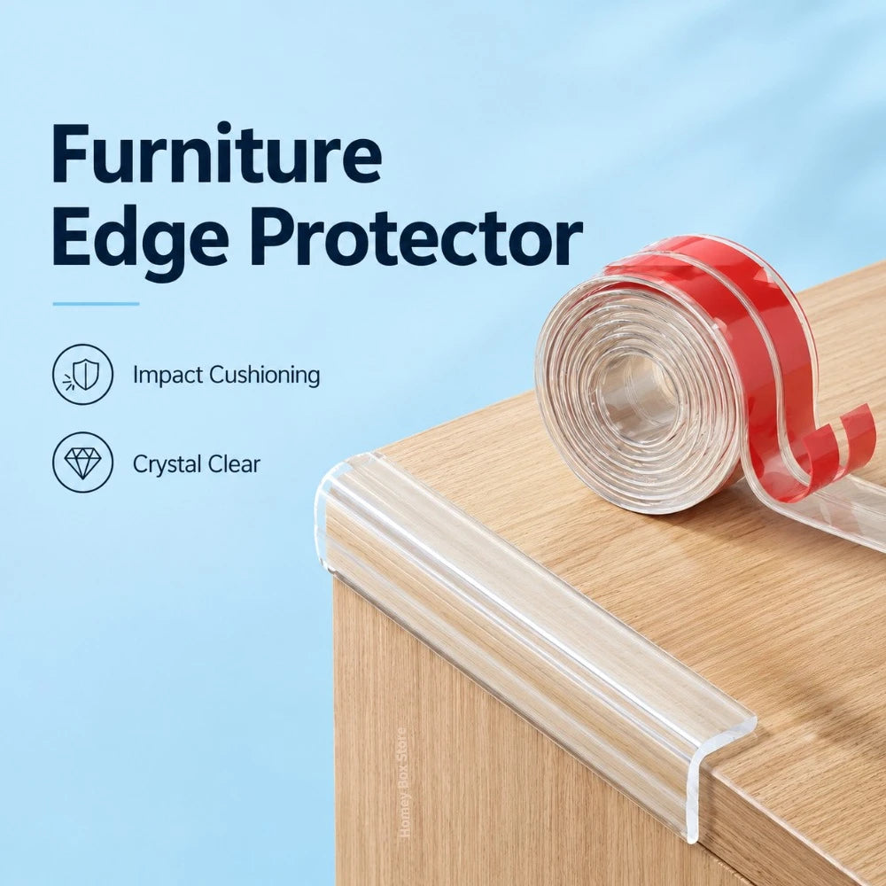 1/3/5M Self Adhesive Transparent Anti-collision Strip Soft Furniture Edge Corner Protector For Household Anti Knock Protection Qme