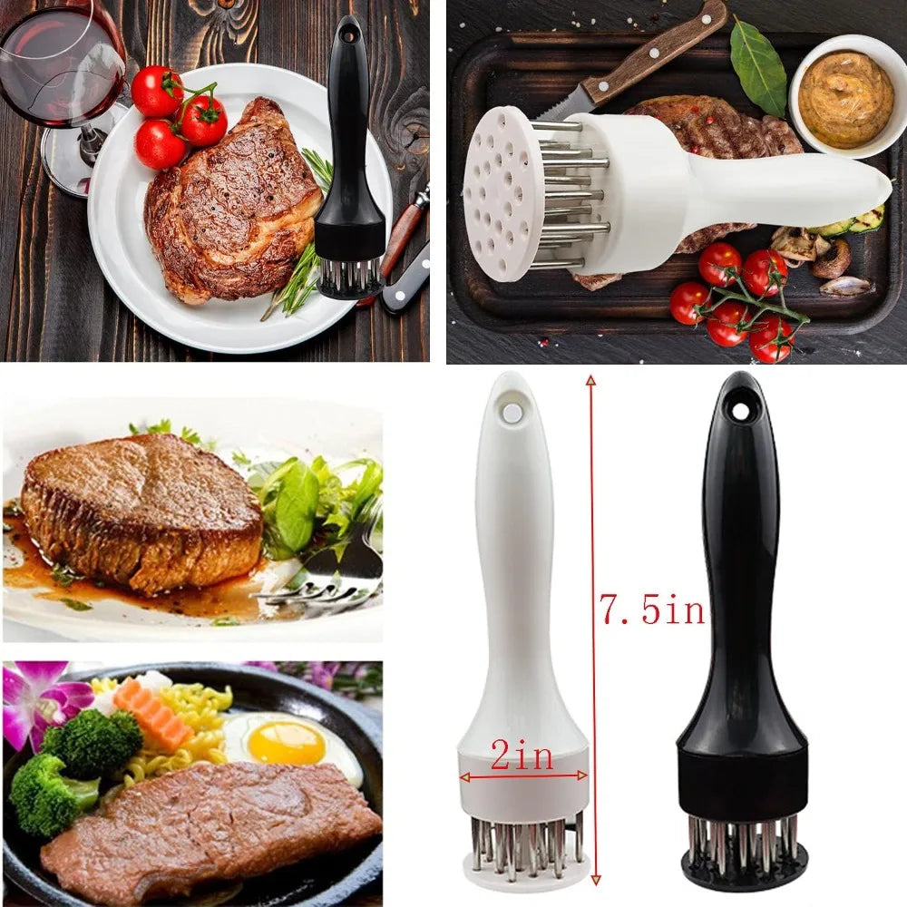 Meat Tenderizer Tool Stainless Steel Needle Beef Pork Steak Tenderizing Hammer Kitchen Cooking Meat Loose Needle Qme