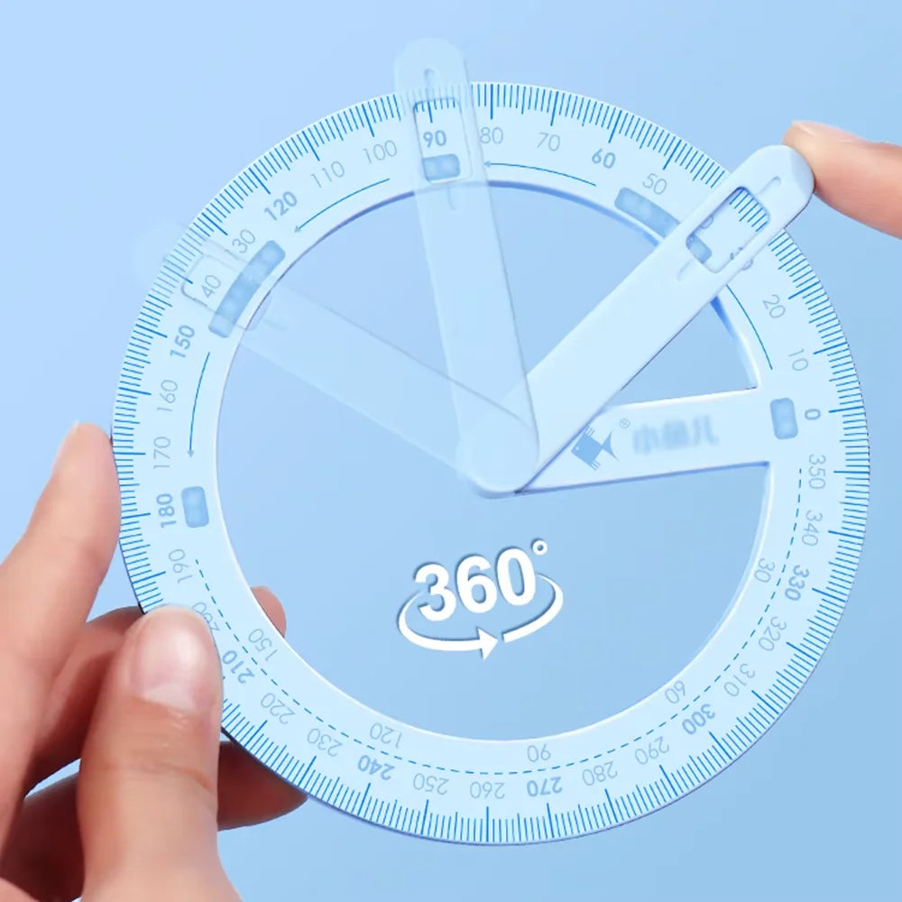 360 Degree Activity Protractor Student Angle Reader Teaching Aids Right Angle And Acute Drawing Stationery Qme