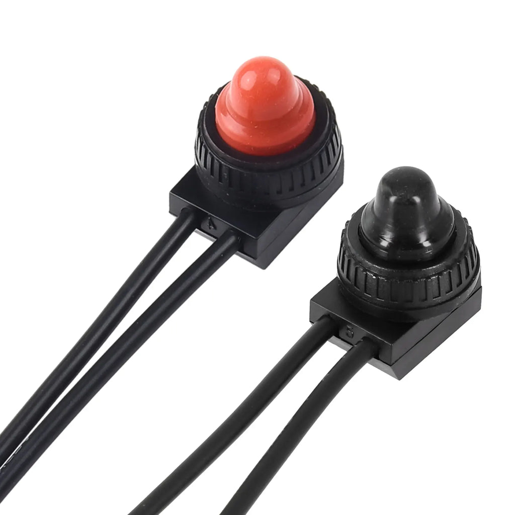 1 PC 12V Waterproof Latching Push Button On-Off Switch With Leads Wire Plant Lamp Agricultural Irrigation Cultivation Switch Qme