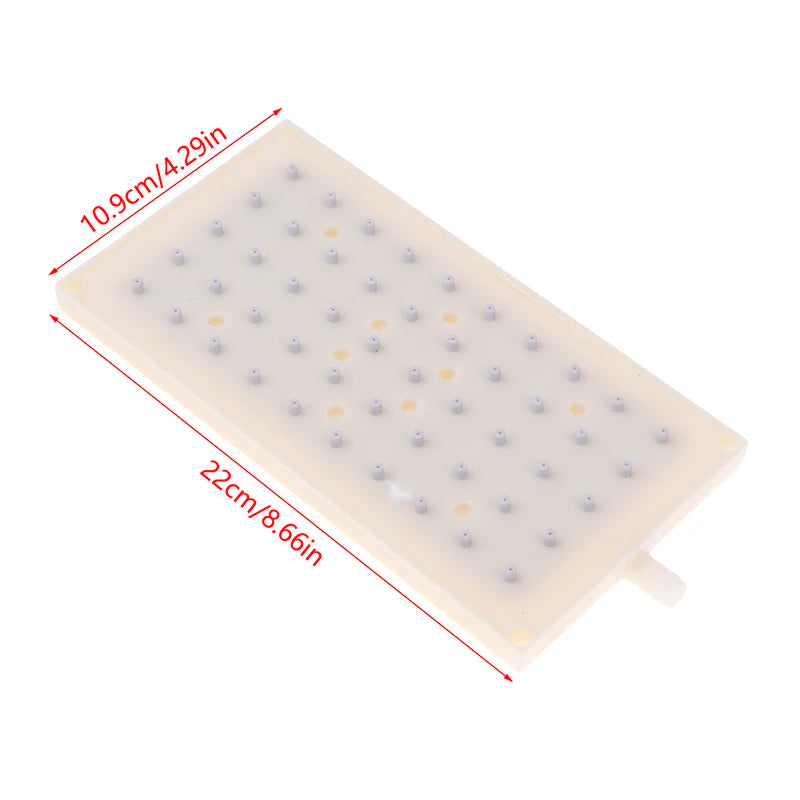 1PC ABS 22X10.9cm Rectangular Shower 10mm Intubation Type Interface Shower Head 5 * 10 Hole Top Spray Shower Head Accessories. Qme 1pc