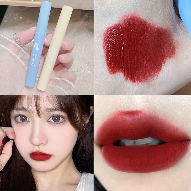 6PCS/Set Matte Liquid Lipstick Sets Lip Glaze Tube Waterproof Long Lasting Moisturizing Sexy Red Lip Gloss Cosmetic Kit Lip Tint Qme