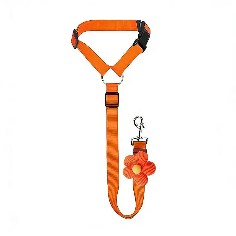 Dogs Vehicles Dog Seatbelt Tether Christmas Seat Belt Vehicle Secure Qme Orange
