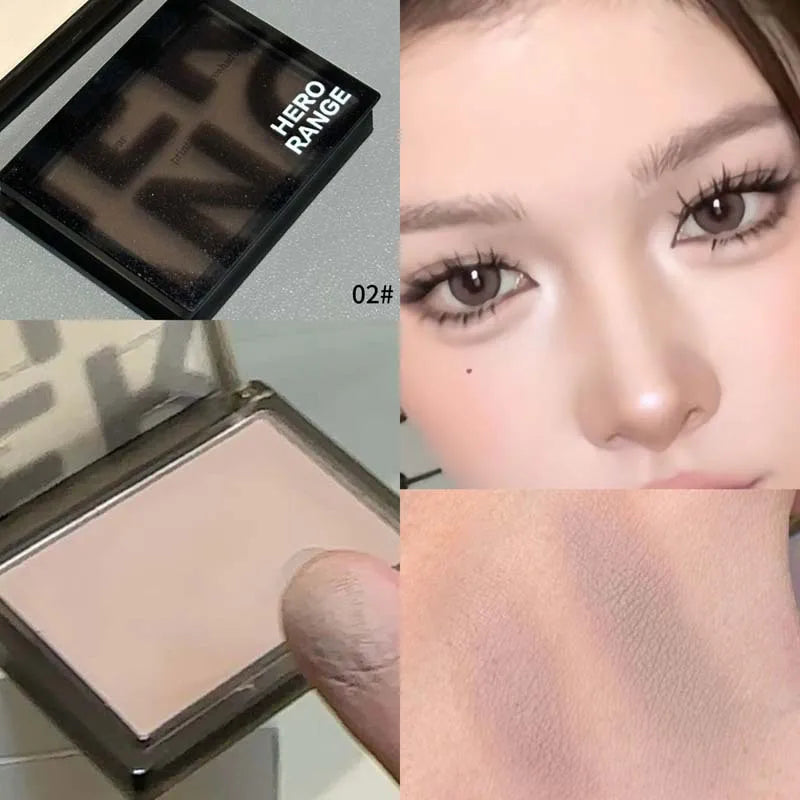 Punk Metallic Glitter Eyeshadow Mousse Matte Shimmer Highlight Pressed Pigments Dark Smoky Purple Pearlescent Eyeshadow Palette Qme 02