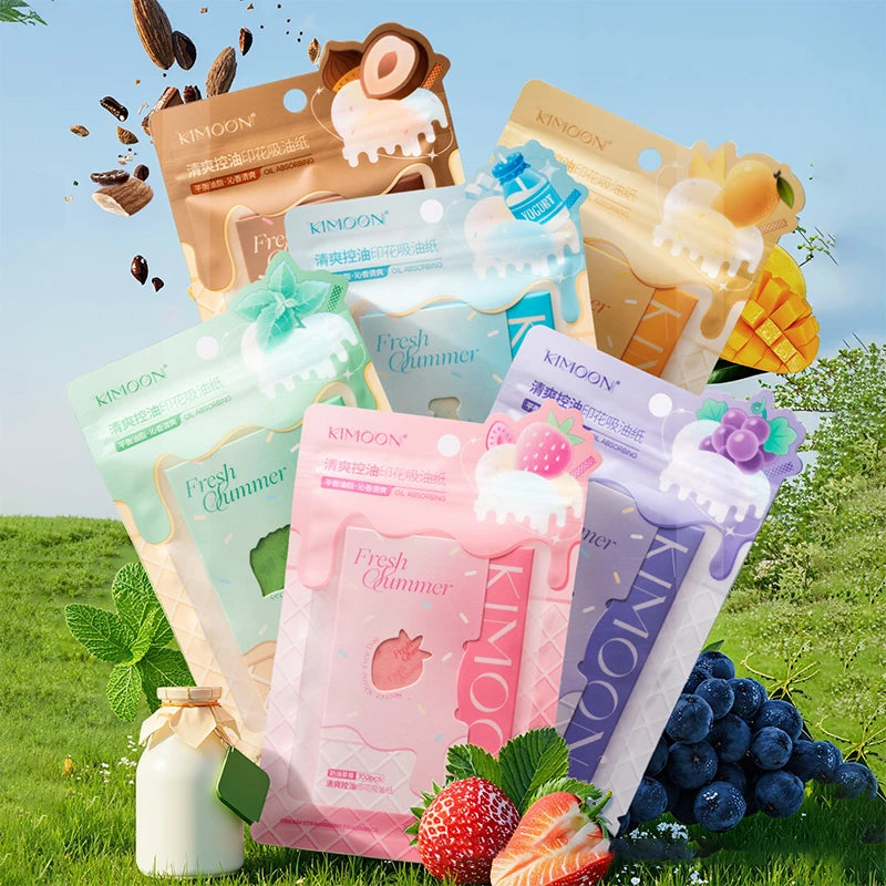 100 Sheets Portable Blotting Papers Oil-absorbing Facial Wipes Oil Qme