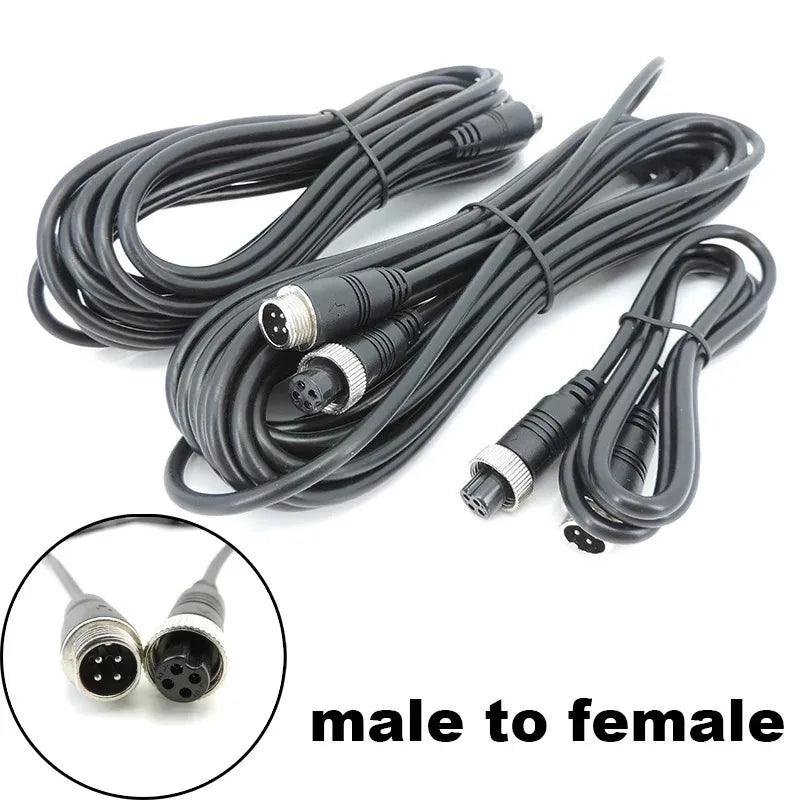 1PCS M12 4Pin 1-20m Aviation Plug Cable Vehicle-mounted Extension Line Video Cable Qme
