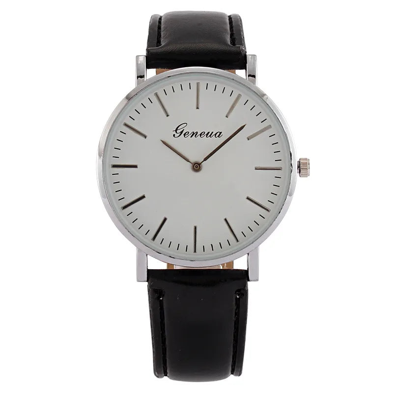 New Men's Watch Fashion Casual Ultra Thin Watches Simple Men Business Leather Quartz Wristwatch Clock Luxury Relogio Masculino Qme Black silver