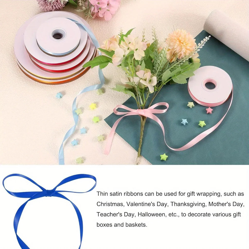 Lace ribbon - Smooth surface - Suitable for wedding decorations, gift packaging, hair bun bows, birthday party decorations Qme