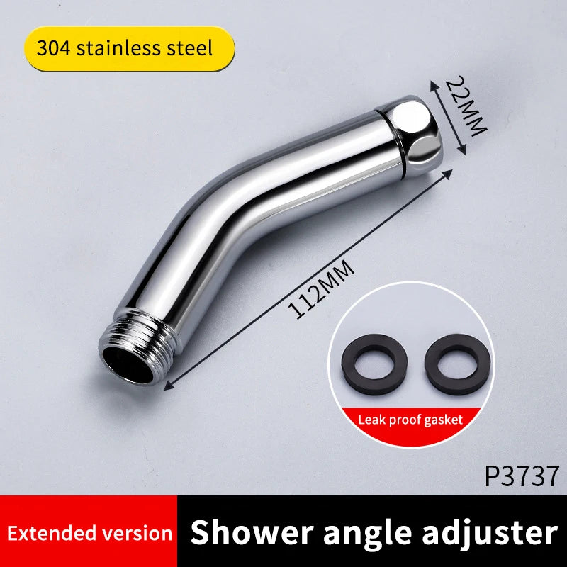 Shower Arm Extension Adjustable Angle Shower Head Adapter 135° Elbow Connector Qme B