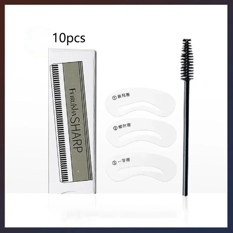 Wild Line Eyebrow Pencil High Quality Pull Eyebrow Pencil Waterproof Hard Core Flat Head Pencil White Black Leather Makeup Pen Qme 10PC Eyebrow trimmer