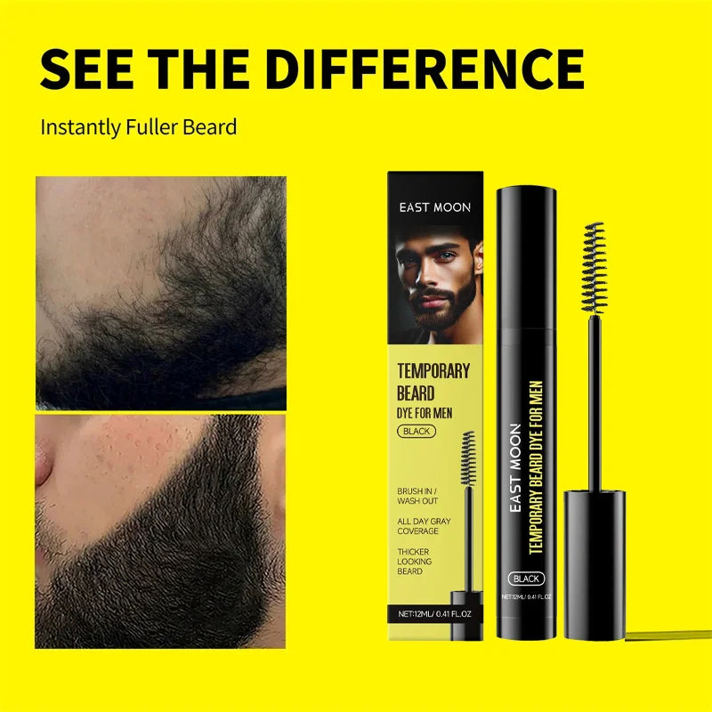 Beard Filler Pen Waterproof Beard Coloring Pen Filling Enhancer Black Fiber Hair Beard Stuffing Pen Tool Qme