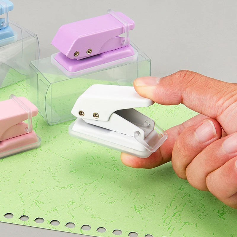 Mini Hole Punch 1 Cute Paper Portable Round Puncher Cutter Kawaii Qme