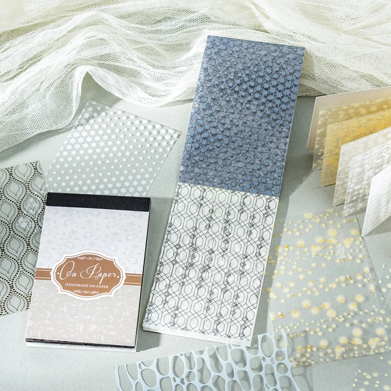 Textured Decor Paper Sticker Book Junk Journal Background Pages, Rich Texture, Multi-use for Scrapbooking Collage Qme