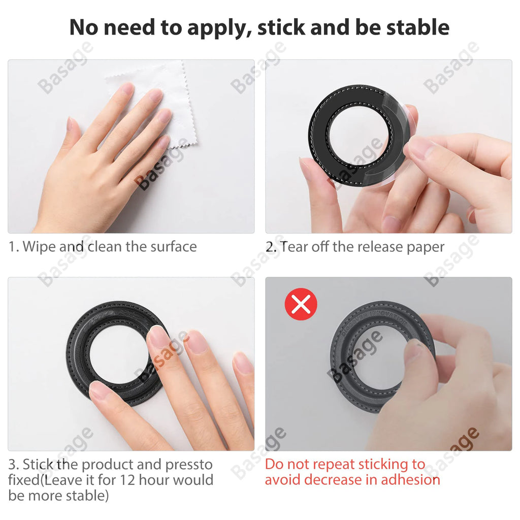 Magnetic Ring Holder For iPhone 14 13 12，Magnet Wall Mobile Phone Holder Magnetic For MagSafe，Car Phone Stand，Sticker Stand Qme