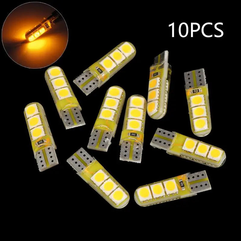 High-temperature Silicone Automotive LED Bulb Width Lights Trunk Qme 10PCS Yellow