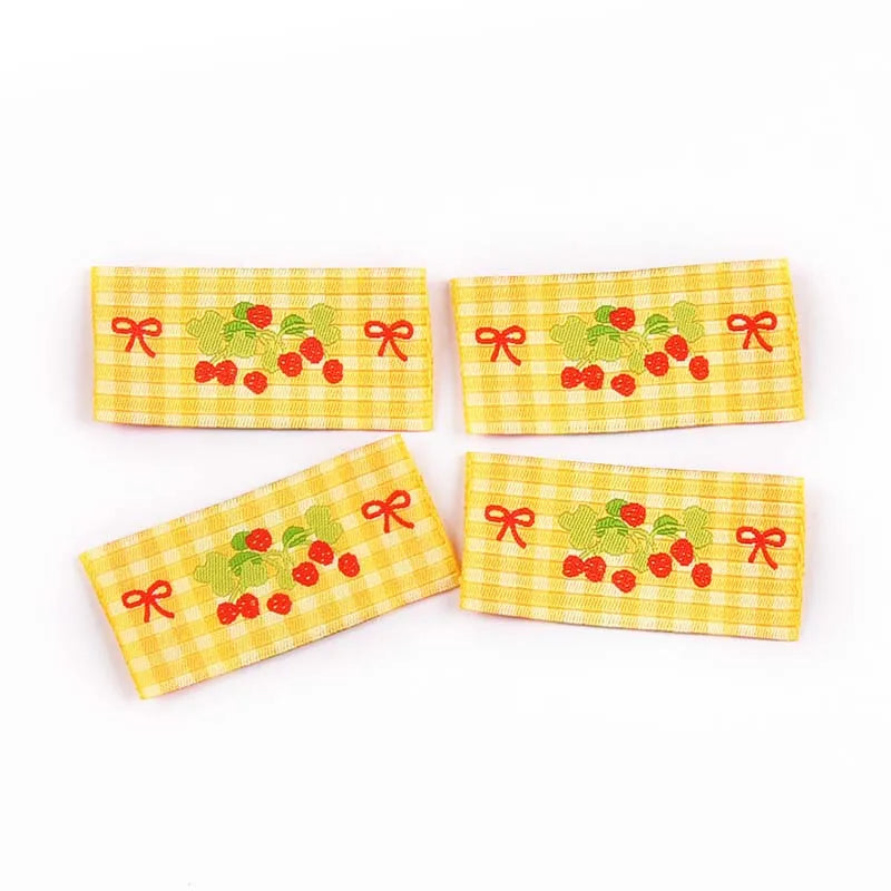 20pcs 15-56mm Mix Colorfull Cartoon Pattern Rectangle Label For DIY Clothing Decorative Personality Sewing Accessories cp3821 Qme 20pcs 24x51mm
