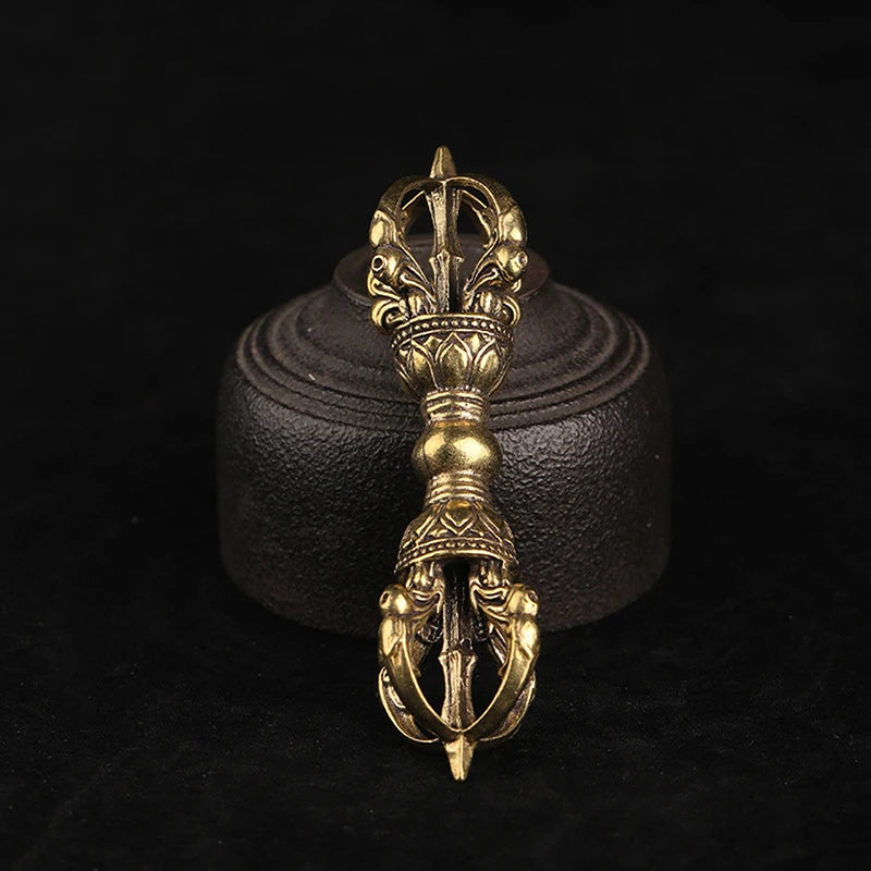 Vintage Brass Feng Shui Miniature Home Decor Buddhist Magic Pestle Qme
