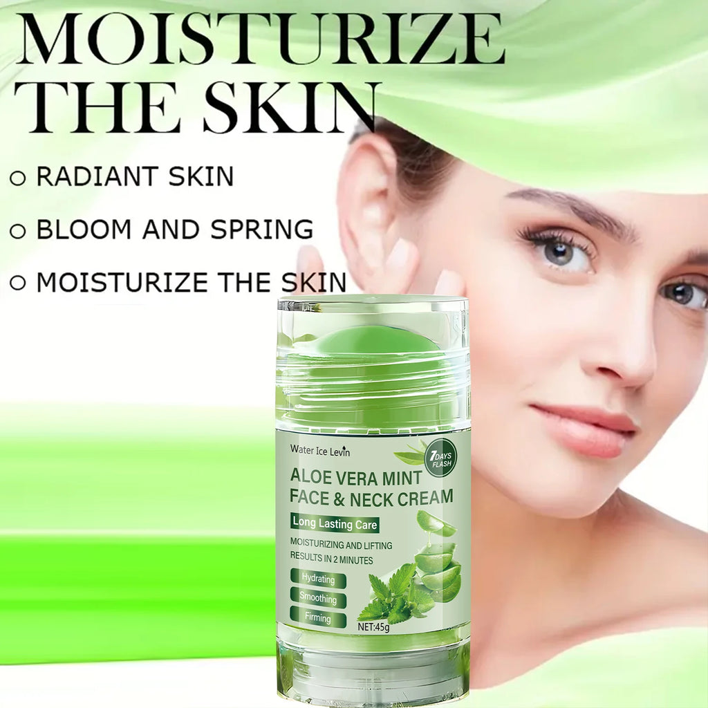 45g Aloe Vera Facial Firming Cream, Natural Aloe Vera Essence, Gentle and Skin-Friendly, Effectively Reduces Fine Lines, Tightens Skin, and Moisturizes Skin Qme