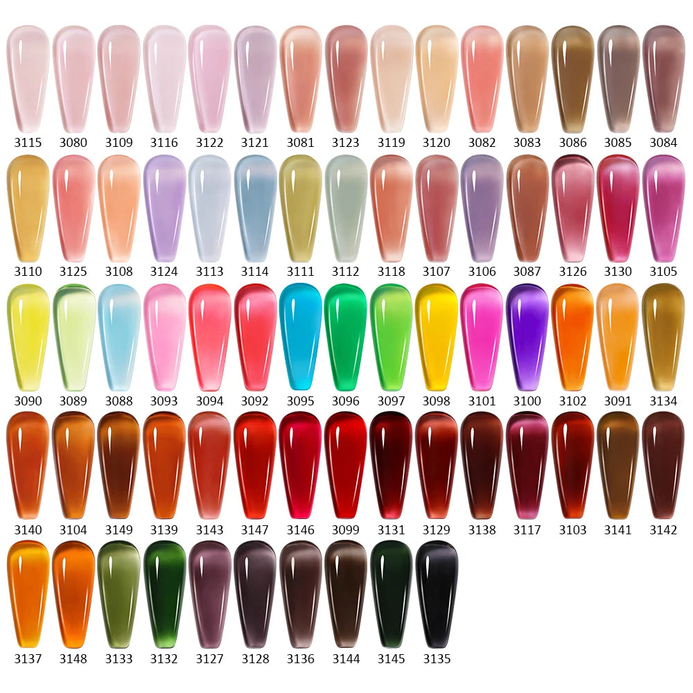 Arte Clavo Jelly Transparent Gel Nail Polish Summer Nude Pink Semi Qme