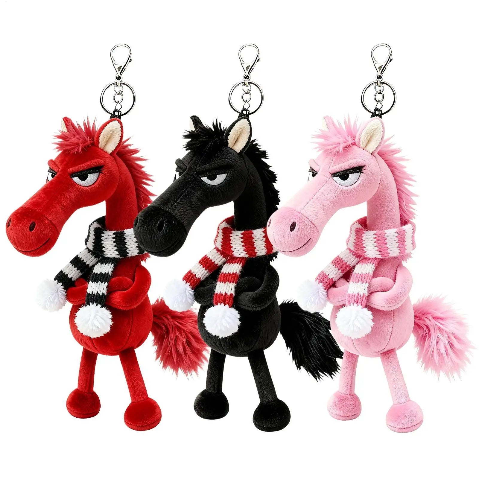 Plush Keychains Fashion 2026 Year Of The Horse Plush Keyring Horse Keyring Backpack Pendant for Men Women Boys Girls Youth Teens Qme
