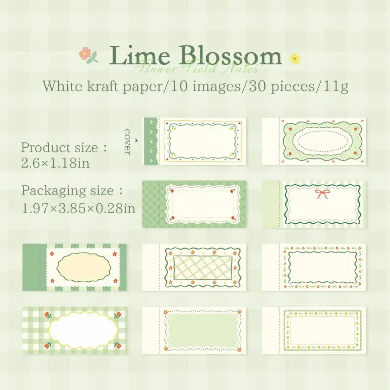Vintage Border Note Stickers Tear Resistant DIY Decor Scrapbooking Qme A1