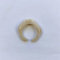 Korean Colorful Chunky Rings Women Transparent Resin Acrylic Rings For Girls Trendy Geometric Irregular Ring Y2K Cute Jewelry Qme kaikou mi