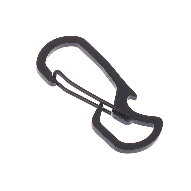 Stainless Steel Key Chain Bottle Opener Multifunctional Outdoor Qme Black