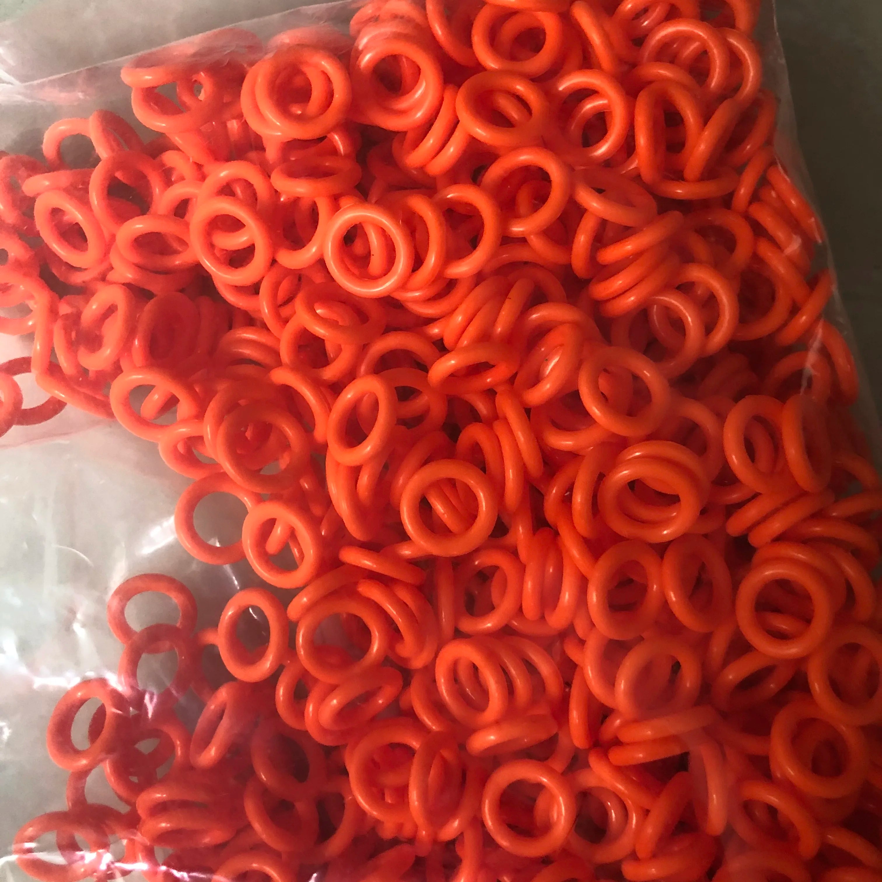 200pcs Silicone Soft O-Rings For Wrap Coil Tattoo Machine Gun Spring Accessories Supply Qme Orange