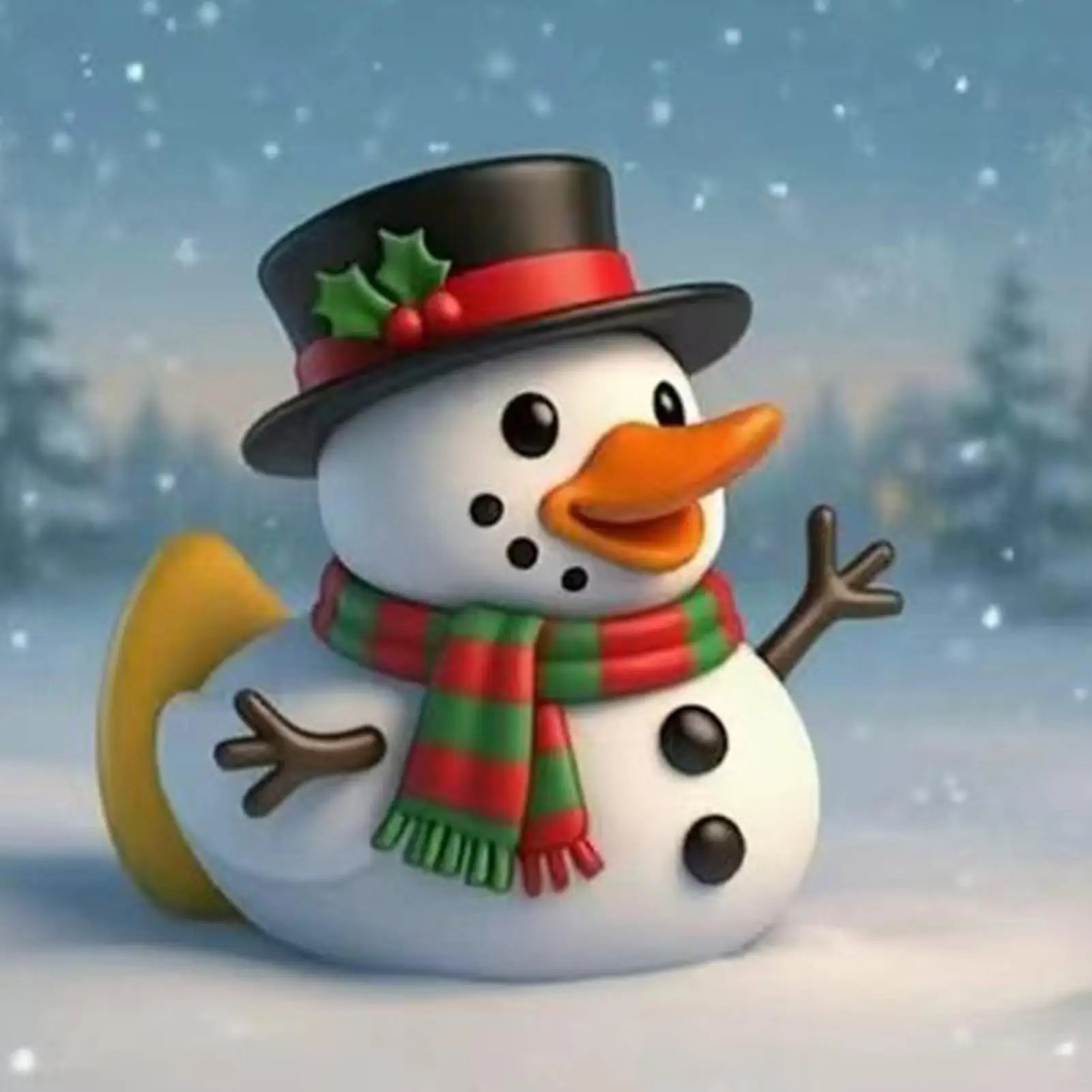 Duck Garden Statue Resin Christmas Art Decoration Animal Collectible Qme