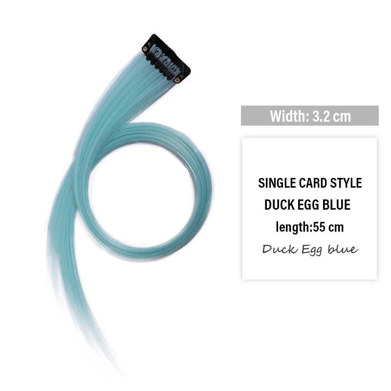 Colored Clip-in Hair Extensions High-temp Matte Fiber Seamless