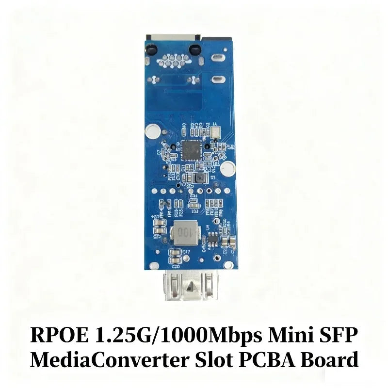 Gigabit 1.25G Mini Reverse POE Media Converter Slot SFP Transceiver RPOE 5V-24V Input 1SFP Slot 1 RJ45 Ethernet SFP Fiber Switch Qme