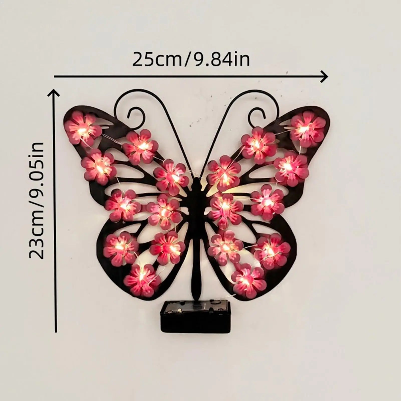 Butterfly Solar Lights Outside Waterproof Metal Pathway Lamp Garden Qme