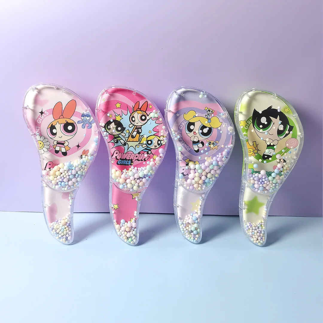 Hello Kitty Kuromi S-Shaped Transparent Cartoon Comb Student Anti-Tangle Massage Comb Hair-Smoothing Plastic Hair Comb Qme 013Random Style